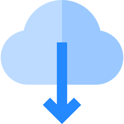 Cloud Computing, Down Arrow, Interface Icon
