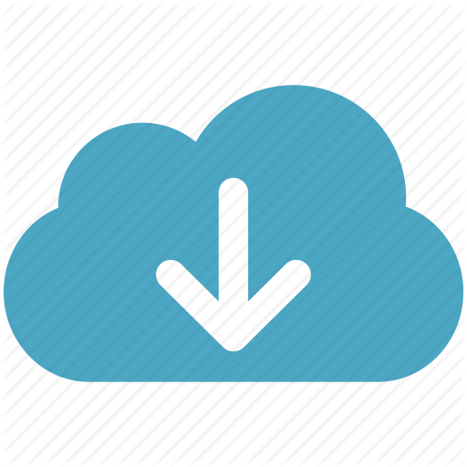 Arrow, Blue, Cloud, Cloudy, Download Icon