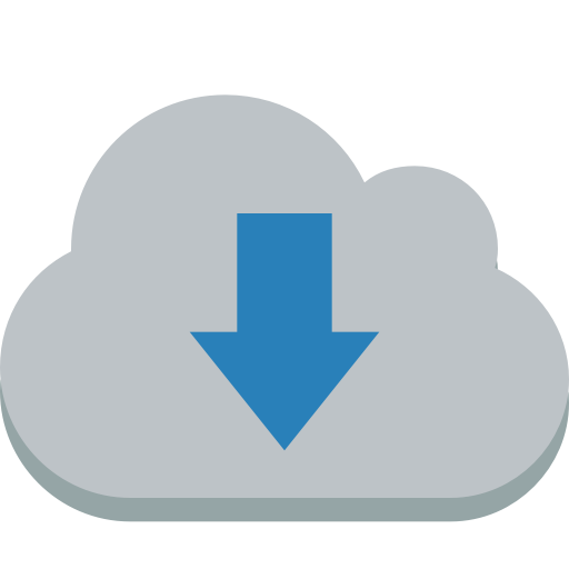 Cloud Down Icon Small Flat Iconset Paomedia