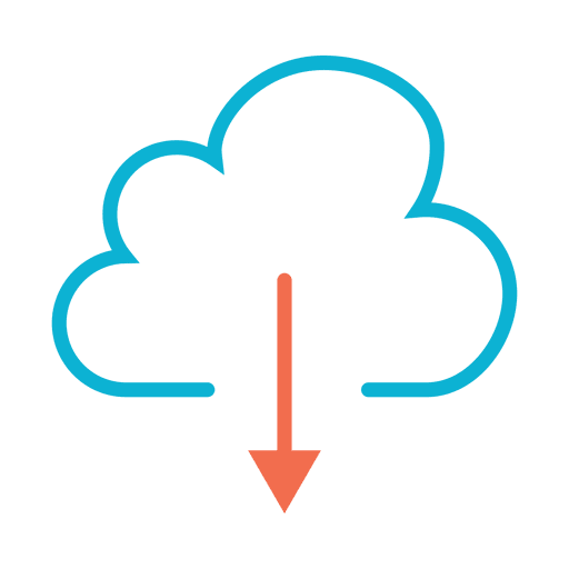 Download From The Cloud Icon