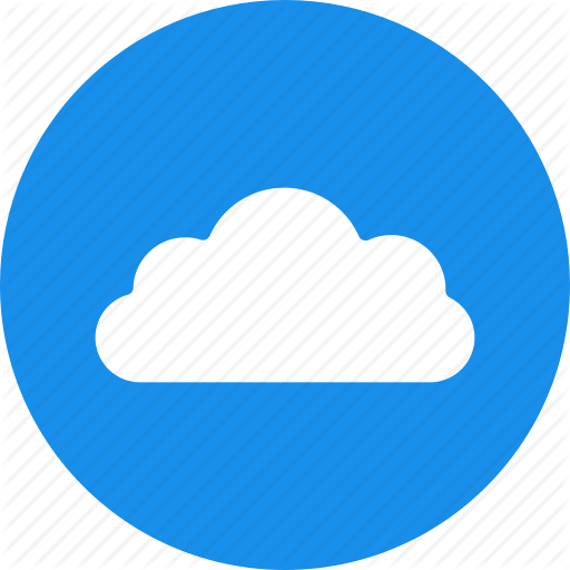Blue, Circle, Cloud, Computing, Hosting, Services Icon