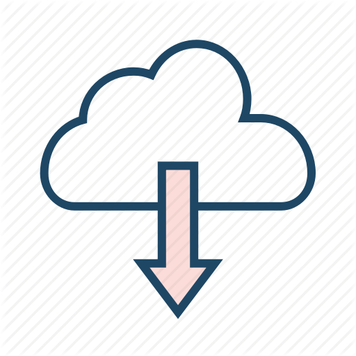 Cloud Download, Cloud Server, Cloud Storage, Online Storage Icon