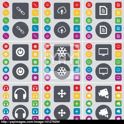 Link, Cloud, Text File, Power, Snowflake, Monitor, Headphones