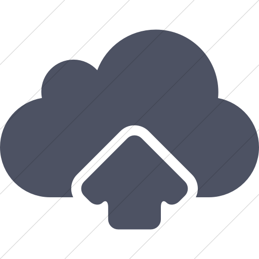Simple Blue Gray Raphael Cloud Upload Icon