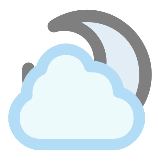 Moon, Cloudy Icon