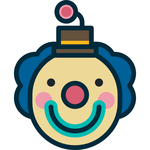 Interface, Head, Clown Icon