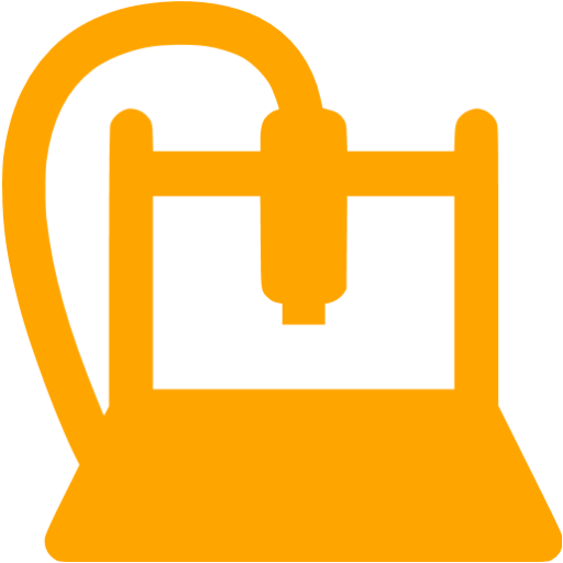 Orange Cnc Machine Icon