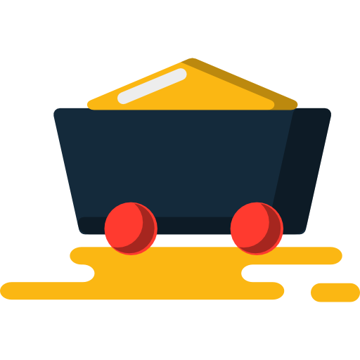 Mine, Cart, Buildings, Coal Icon