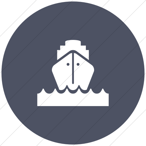 Flat Circle White On Blue Gray Ocha Humanitarians