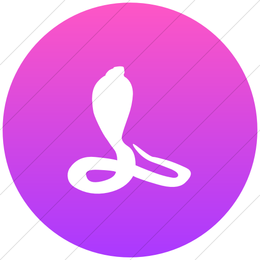 Flat Circle White On Ios Pink Gradient Animals King