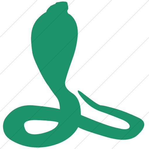 Simple Aqua Animals King Cobra Icon