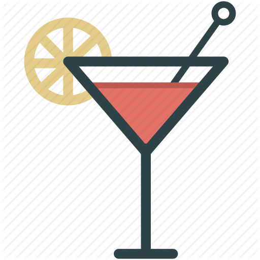 Alcohol, Cocktail, Glass, Pink Drink Icon