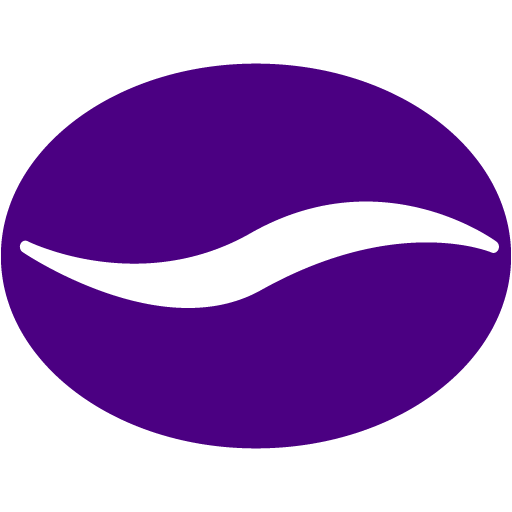 Indigo Coffee Bean Icon