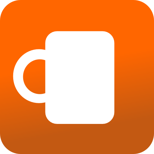 Coffee Mug Icon Orange Background Clipart