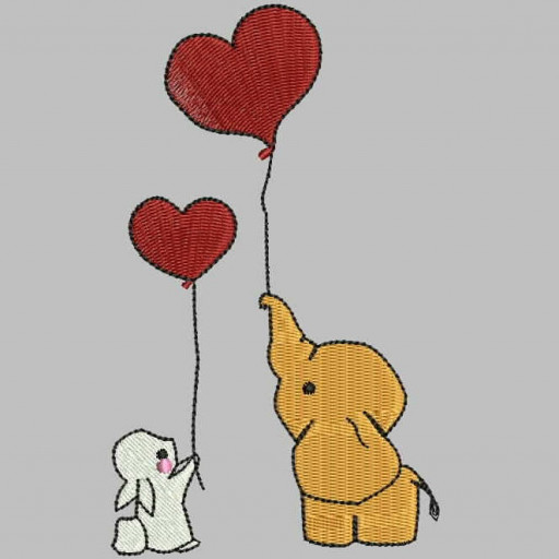 Elephant Rabbit Nursery Machine Embroidery Designs