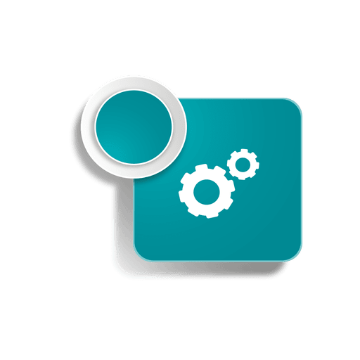 Cogwheel Icon Square Sticker