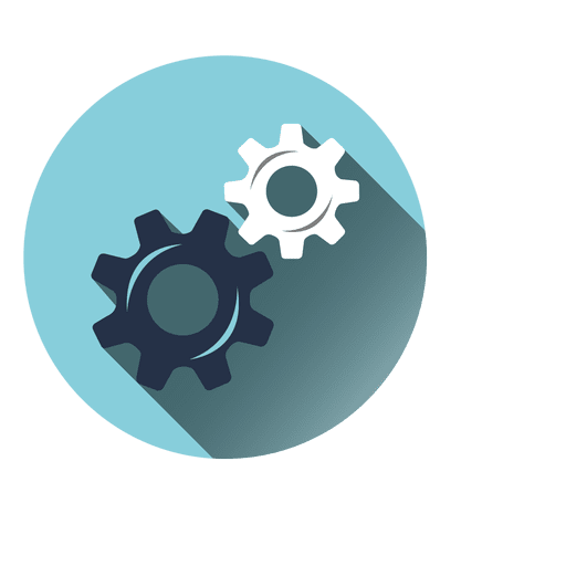 Cogwheels Circle Icon