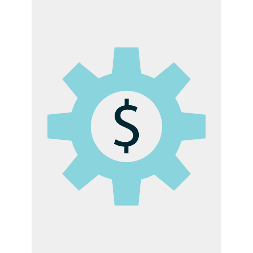 Cogwheel Flat Whitesmoke Icon