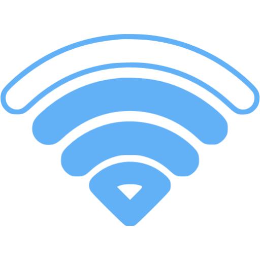 Tropical Blue Wifi Bars Icon