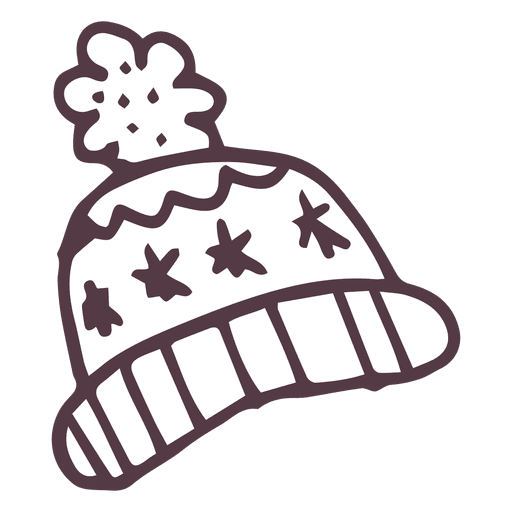 Winter Toboggan Hand Drawn Icon