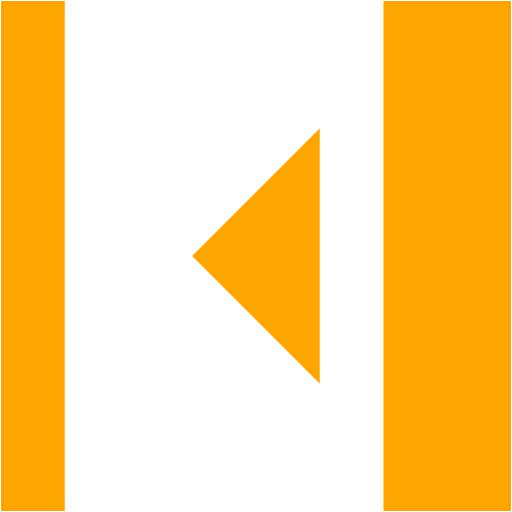 Orange Collapse Left Icon