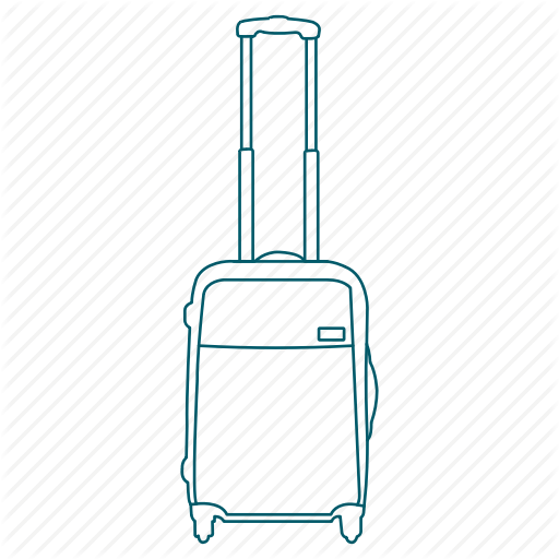 Handle, Luggage, Roller, Rolling, Suitcase, Travel Icon