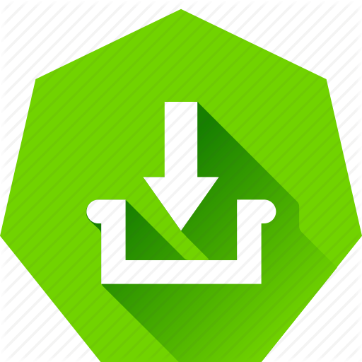 Collect, Download, Heptagonal, Inbox Icon