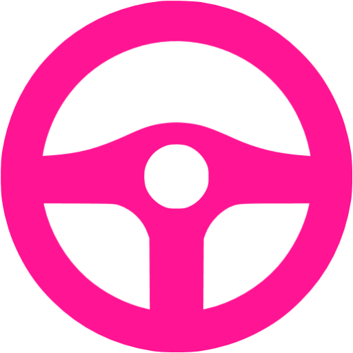 Deep Pink Steering Wheel Icon