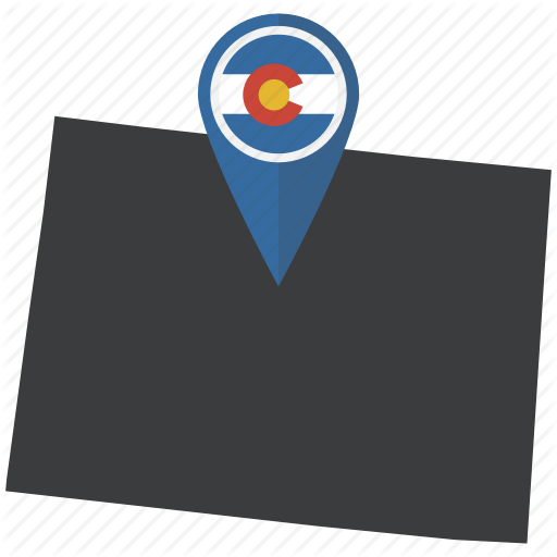 American, Colorado, Flag, Map, Pin, State, United States Icon