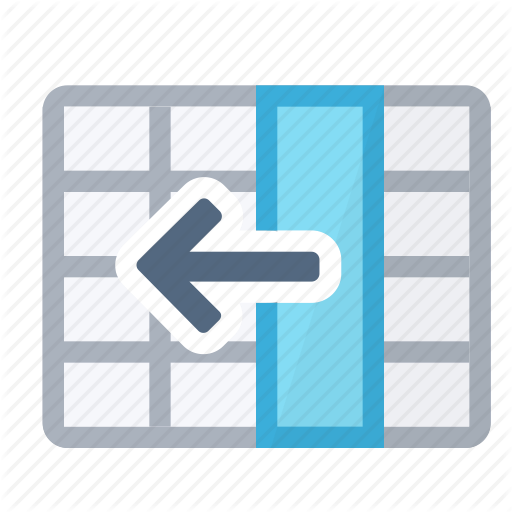 Column, Left, Move, Table Icon