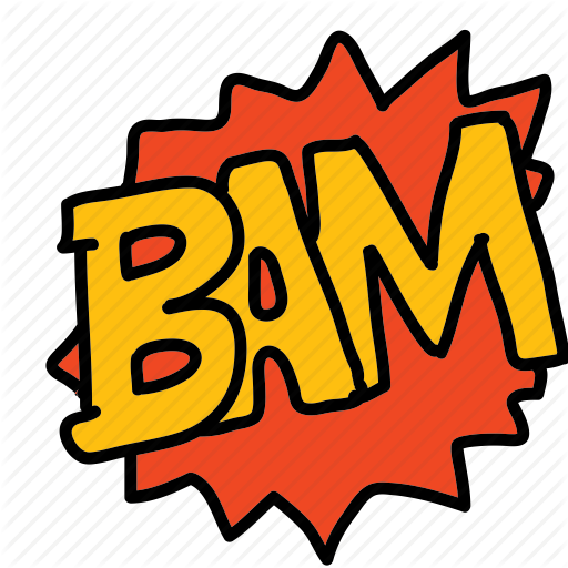 Bam, Banners, Cartoon, Comic, Labels Icon