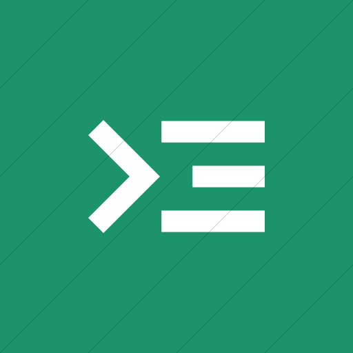 Flat Square White On Aqua Raphael Command Line Icon