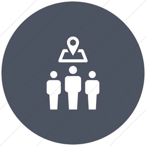 Flat Circle White On Blue Gray Iconathon Community