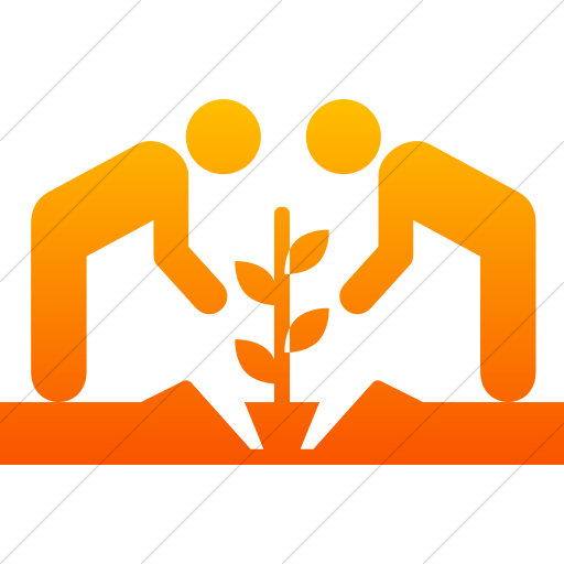 Simple Orange Gradient Iconathon Community Garden Icon