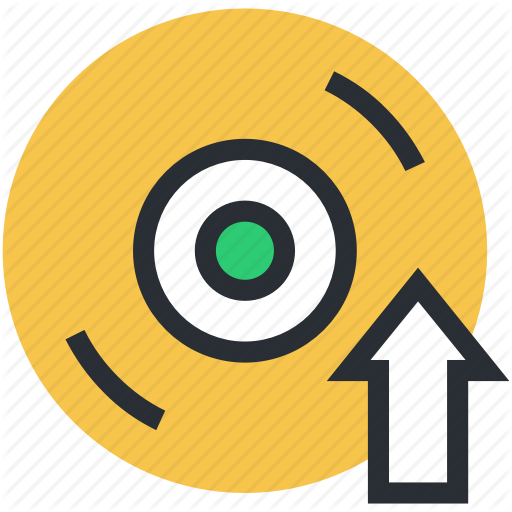 Compact Disk, Disk, Dvd, Up Arrow, Up Cd Icon