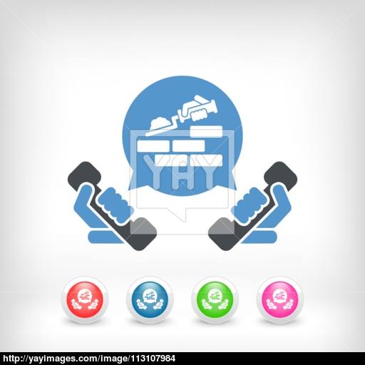 Building Company Contact Icon Vector