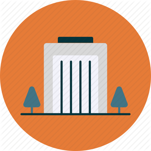 Building, Company, Corporation, Trees Icon