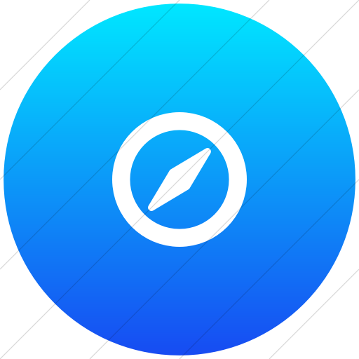 Flat Circle White On Ios Blue Gradient Foundation