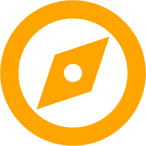 Orange Compass Icon