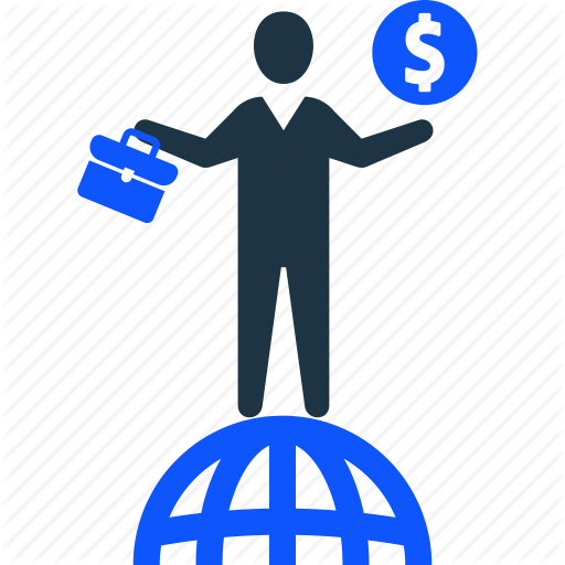 Business, Global, International, Man, World Icon