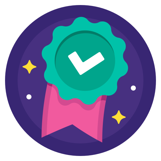 Award, Badge, Done, Checkmark, Sport, Ribbon, Complete Icon