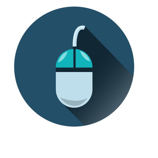 Mouse Circle Icon With Drop Shadow