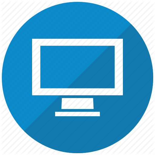 Computer, Desktop, Display, Monitor, Round, Screen Icon