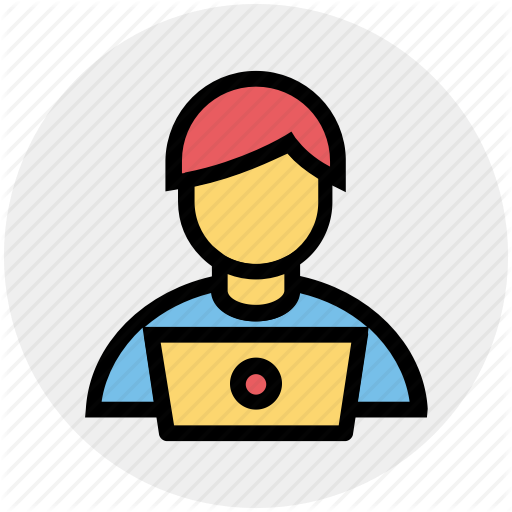 Admin, Computer, Employee, Laptop, Men, People User Icon