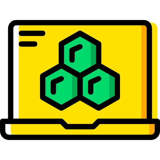 Flat Science Gold Icon