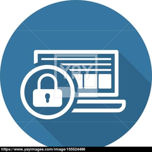 Network Security Icon Flat Design Vector