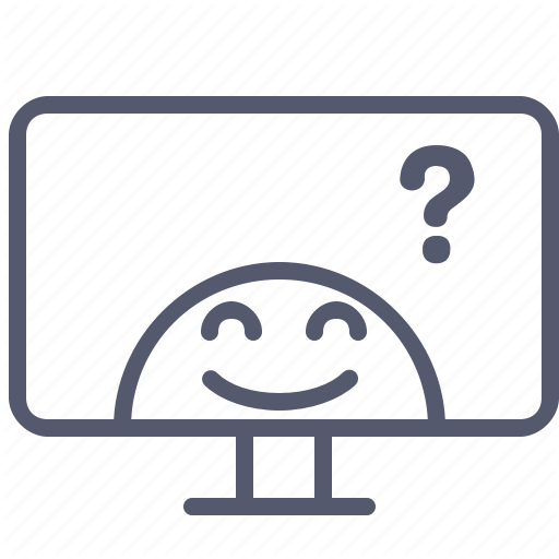 Display, Monitor, Pc, Question, Support Icon