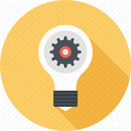 Bulb, Cogwheel, Concept, Development, Idea, L Light Icon