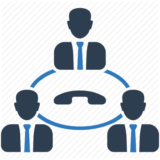 Businessman, Communication, Conference Call, Meeting, Teamwork Icon