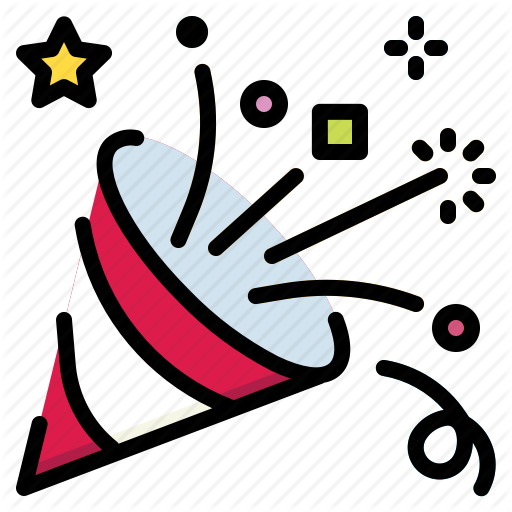 Birthday, Celebration, Confetti, Fun, Party Icon